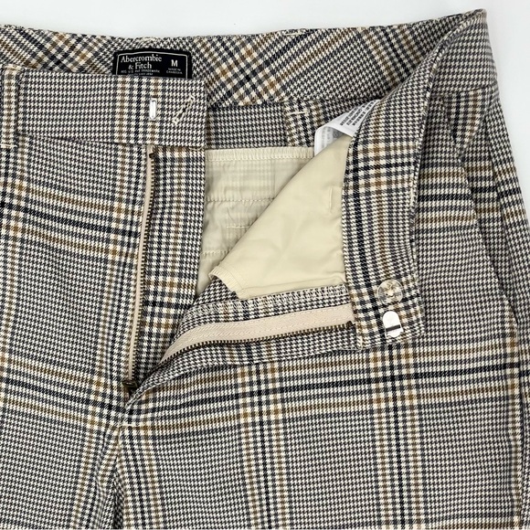 Abercrombie & Fitch Plaid Preppy Straight Leg Ankle Trouser Pants Size Medium - Picture 6 of 10